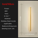 Axyaa Stainless Steel Outdoor Wall Lights: Waterproof Linear LED Lighting for Villas, Porch, Balcony