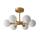 Axyaa Nordic Glass LED Ceiling Chandelier Minimalism for Home Decor