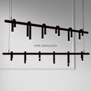 Axyaa Nordic U-shaped Pendant Chandelier - LED Circular Ring Iron Art Light