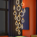 Axyaa Modern LED Pendant Light Chandelier for Staircase & Living Room - Indoor Hanging Lighting