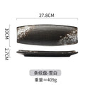 Axyaa Black Ceramic Sushi Plate BBQ Hotpot Plate Commercial Cuisine