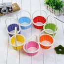 Axyaa Flower Storage Basket Round Plastic Vine Shopping Hamper