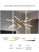 Axyaa Modern LED Chandelier with Remote Control for Home Ceiling Lighting