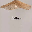 Axyaa Rattan Straw Hat Pendant Light - Retro Style for Home & Restaurant Decor