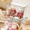 Axyaa Doll Storage Box: Transparent Display Stand for Plush Toys & Cotton Dolls