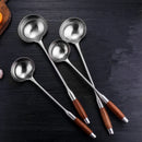 Axya Stainless Steel Rosewood Utensils Set - Wok Spatula, Ladle, Turner, Spoon