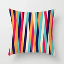 Geometric Nordic Cushion Cover in Yellow Red Blue for Sofa by Axyaa