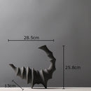 Axyaa Scorpion Ceramic Vase with Artificial Flowers - Modern Desk Decoration