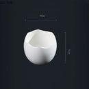 Axyaa Egg Shell Ceramic Soup Bowl Set - Solid Color Snack & Dessert Bowls