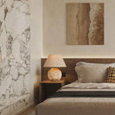 Axyaa Ceramic Table Lamp - Modern Wabi Sabi Design for Living Room, Bedroom, Office