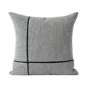 Axyaa Luxury Gray Black Stitching Bedside Cushion for Bedroom, Living Room, and Dining Room