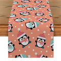 Axyaa Christmas Santa Table Runner for Home Dining Decor