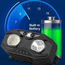 Axya Motion Sensor Headlamp: Powerful Rechargeable IR Headlight, Waterproof with Battery