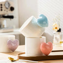 Axya™ European Style Heart Shape Ceramic Coffee Tea Cup Set