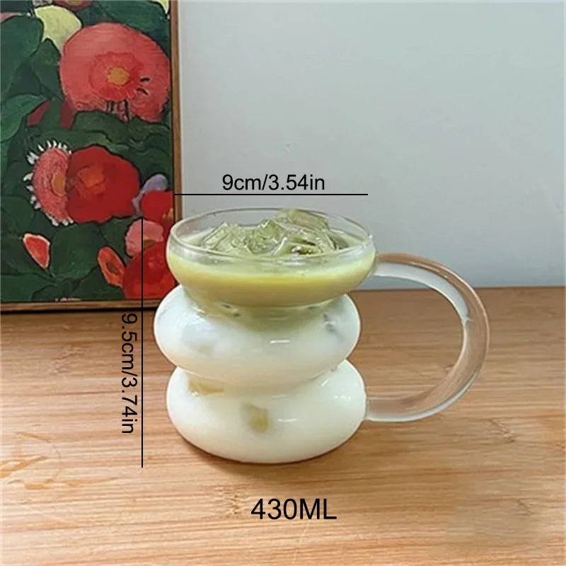 Axyaa Transparent Glass Cup Set for Beverages and Cocktails