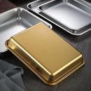 Axyaa Stainless Steel Square Food Baking Trays for Kitchen Pot Pans Storage