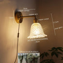 Axyaa LED Glass Wall Light Fixture | Vintage Copper Dining Room Bedroom Bar Lamp