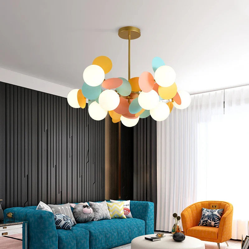 Axyaa Nordic LED Luxury Chandeliers for Home Indoor Lighting
