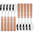 Axyaa Stainless Steel Silverware Set - 4/6/10Pcs Dinner Spoons Cutlery Kitchen Dinnerware