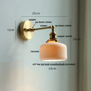 Axyaa Modern Glass Wall Lamp with Pull Chain Switch for Living Room