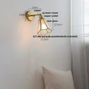 Axyaa Modern Copper LED Wall Lights with Clear Glass Switch