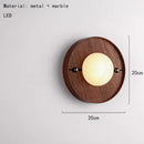 Axyaa Marble LED Wall Lamp - Brown Metal Sconce for Stairs, Bedroom, Restaurant, Aisle