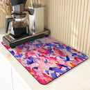 Axyaa Flower Branches Drain Mat for Kitchen and Bathroom