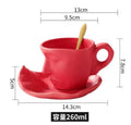Axyaa Silver Ceramic Kissing Couple Coffee Cup Abstract Art Figure Office Mug