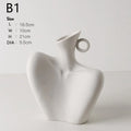Axyaa Ceramic Human Vase Home Decoration Flower Pot Living Room Accessory