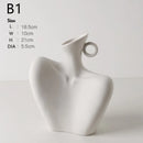 Axyaa Ceramic Human Vase Home Decoration Flower Pot Living Room Accessory