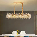 Axyaa Crystal Chandelier Pendant Light for Luxury Living Room Dining Ceiling Fixture