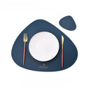 Axyaa Triangle Placemat Coaster Set Oval Tableware Mats Cafe Pad Home Decor