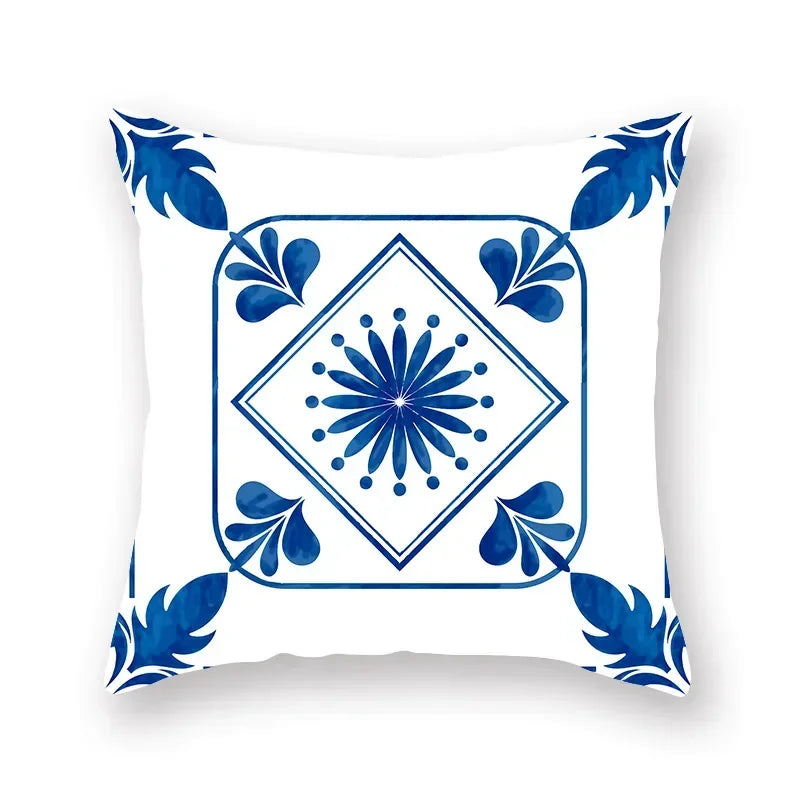 Geometric Mandala Flower Print Pillowcase for Home Decor by Axyaa