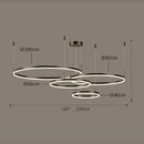 Axyaa Nordic Rings Pendant Light Fixture for Dining and Living Room Decor