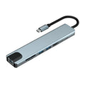 Axyaa 8-in-1 USB C Hub with 4K HDMI, 87W PD, USB 3.0, RJ45, SD/TF Card Reader