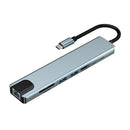 Axyaa 8-in-1 USB C Hub with 4K HDMI, 87W PD, USB 3.0, RJ45, SD/TF Card Reader