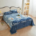 Axyaa Panda Print Milk Velvet Queen Size Blanket - Soft & Warm Flannel Sofa Throw