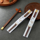 Axyaa Solid Wood Chopstick Set - Premium Chinese Household Cutlery Box