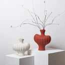 Axyaa Fringe Vase: Irregular Heterophore Floral Arrangement Porcelain Ornament