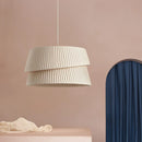 Axya French Cream Chandelier: Warm & Romantic Nordic Fabric Pendant Lamp