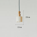 Axyaa Nordic Cloth Pendant Light Vintage Rustic Wood Chandelier