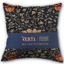 Axyaa Peach Leather Velvet Pillow Case Set - William Morris Design