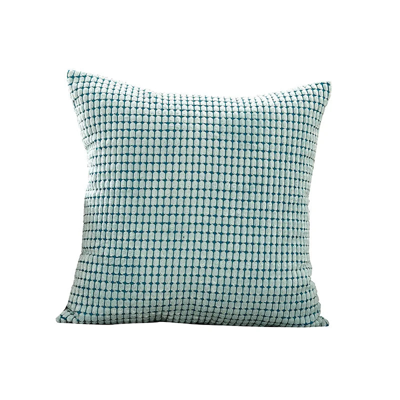 Axyaa Velvet Corduroy Pillow Cover 45x45cm: Super-Soft Striped Sofa Cushion for Romantic Home Decor