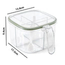 Axyaa Seasoning Box Set with Transparent Lid - Kitchen Storage Container