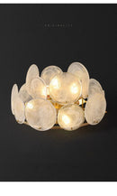 Axyaa Green Glass Crystal Chandelier Elegant Vintage Pendant Lighting for Home