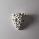 Axyaa White Resin Flower Wall Lamp - Retro Design for Living Room and Bedside