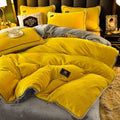 Axyaa Deluxe Milk Fleece Queen Size Bedding Set for Cozy Winter Nights