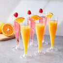 Axyaa 5oz Plastic Champagne Flutes Clear Toasting Glasses 100pcs Wedding Party