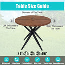 Axyaa Waterproof Elastic Round Tablecloth with Flannel Backing - Dining Table Cover