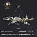 Axyaa Modern Leaf Pendant Chandelier for Dining Room and Living Room